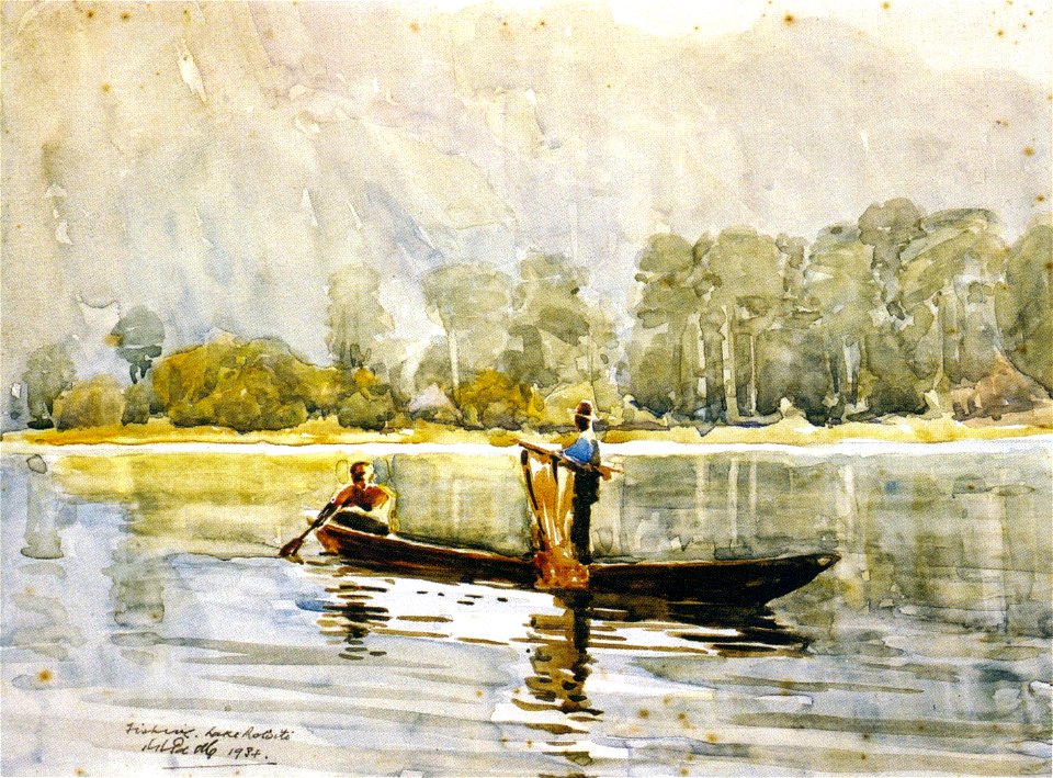 H H Pattle - Fishing, Lake Rotoiti