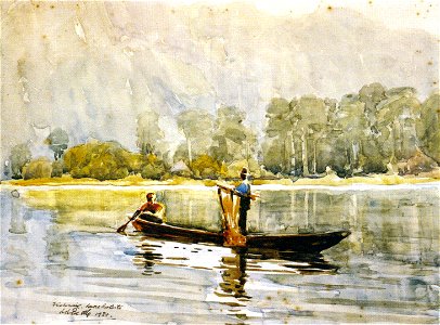 H H Pattle - Fishing, Lake Rotoiti