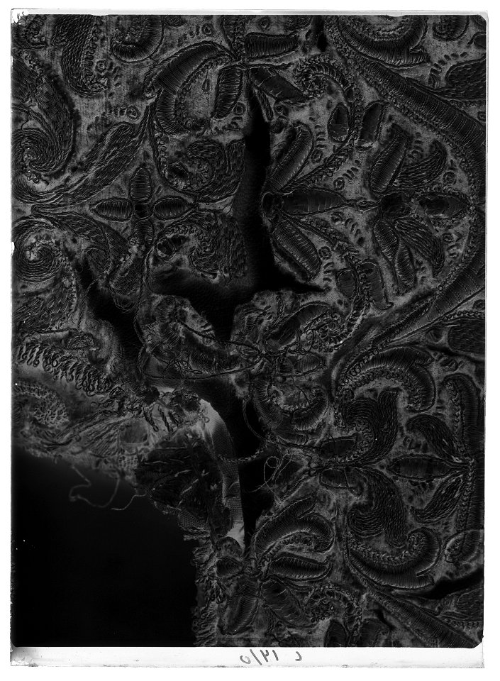 H-dyna, blå sammet, silver - Livrustkammaren - 60806-negative