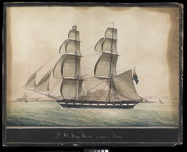 H.M. Sloop Weazle going out of Malta PAH9216