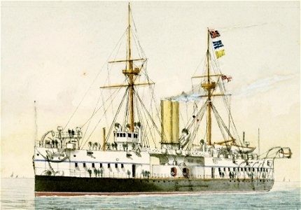 H.M.S. Colossus. 1887 Captain Cyprian Bridge RMG PU6285