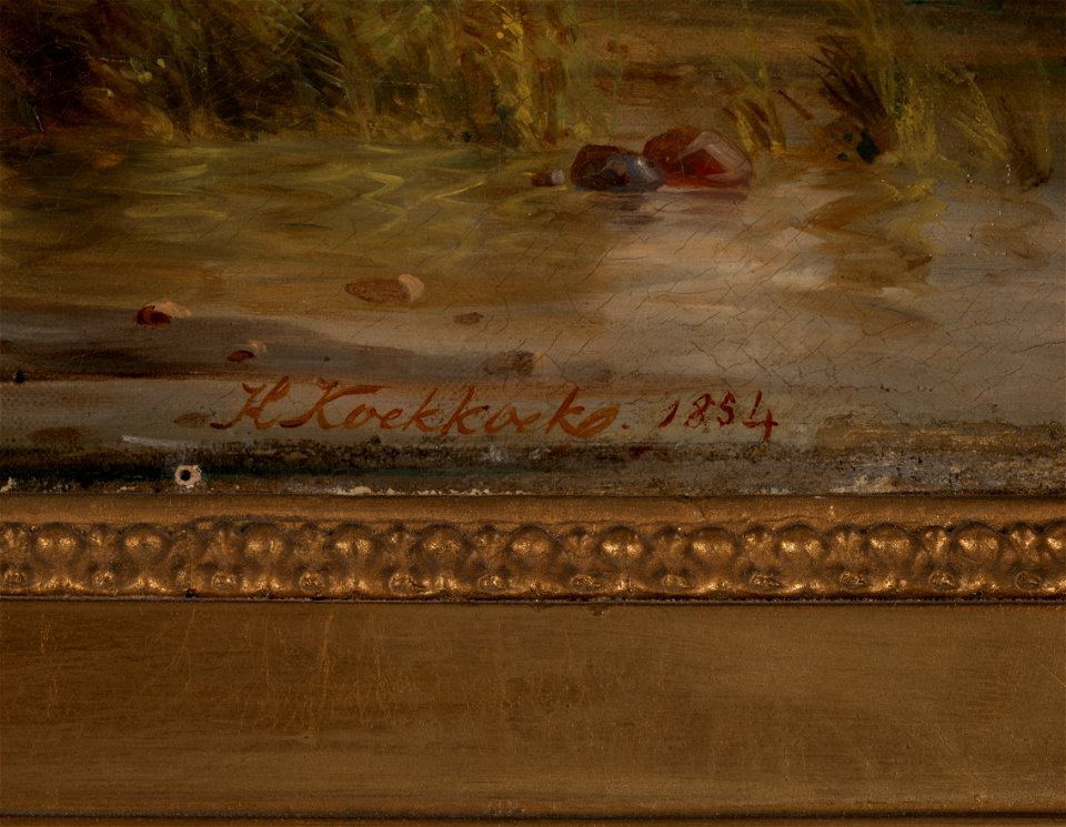H. I Koekkoek - Rivier met zeilboten - NK1868 - Cultural Heritage Agency of the Netherlands Art Collection