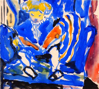 H. Lyman Saÿen - Child Reading - 1968.19.11 - Smithsonian American Art Museum