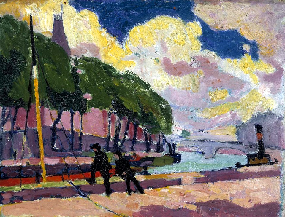 H. Lyman Saÿen - On the Banks of the Seine - 1968.19.7 - Smithsonian American Art Museum
