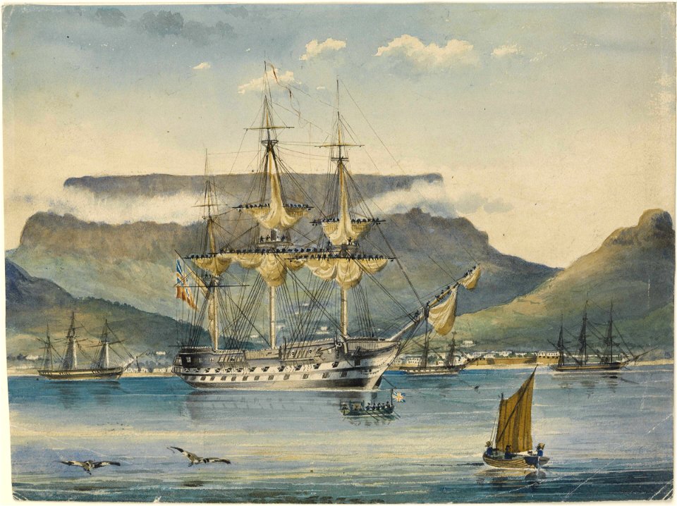 H.M.S. Jupiter built 1813, at Table Bay (as a troop ship) RMG PW8017