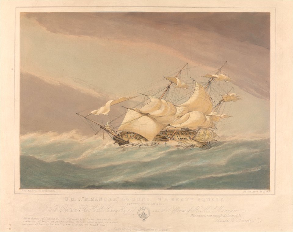 H.M.S. Maeander 44 Guns, in a Heavy Squall (Pacific July 9th 1850) RMG PY0902
