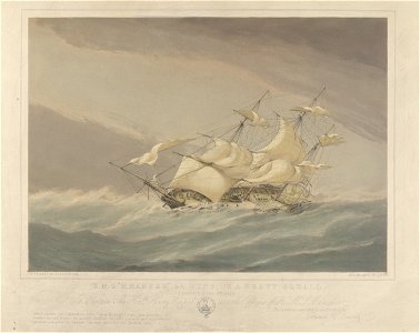 H.M.S. Maeander 44 Guns, in a Heavy Squall (Pacific July 9th 1850) RMG PY0902