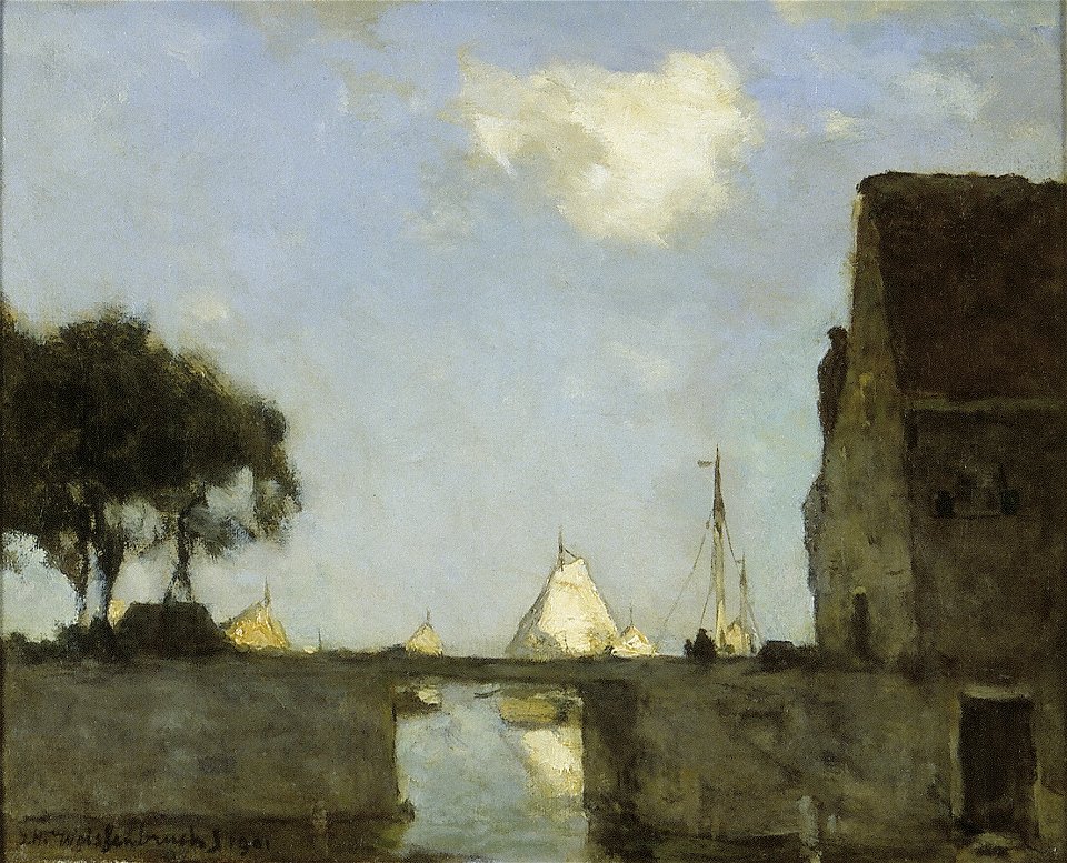 H.J. Weissenbruch - Gezicht op Noorden bij Nieuwkoop - AB9320 - Cultural Heritage Agency of the Netherlands Art Collection