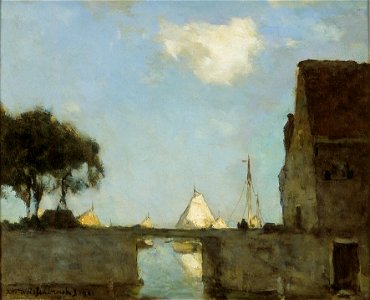 H.J. Weissenbruch - Gezicht op Noorden bij Nieuwkoop - AB9320 - Cultural Heritage Agency of the Netherlands Art Collection