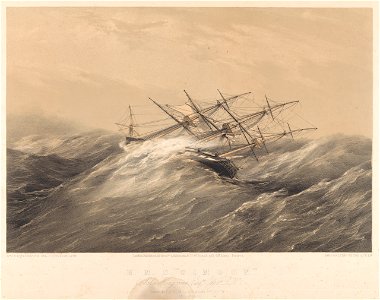 H.M.S. Simoon John Kingcome, Esqre. Captn R.N. Latitude 51o 31'N - Longitude 39o 30W May 4th 1852 RMG PY0945