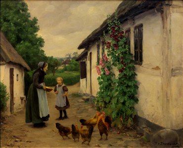 H.A. Brendekilde, Besøg hos bedstemor, 1914