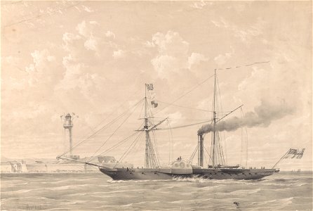 H.M. Steam Vessel Ardent - Arrivng at Trieste from Alexandria with the Indian Despatches Septr 28th 1846 RMG PY0909
