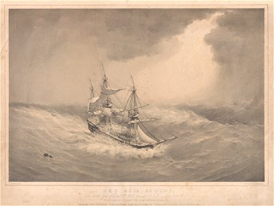 H.M.S. Asia 84 Guns in the Gale of Decr 6th 1847 RMG PY0835