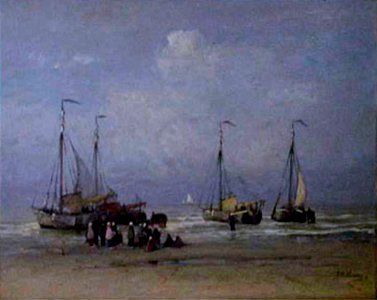 H.W. Mesdag - Binnenkomst van een vissersvloot - AB17844 - Museum Arnhem