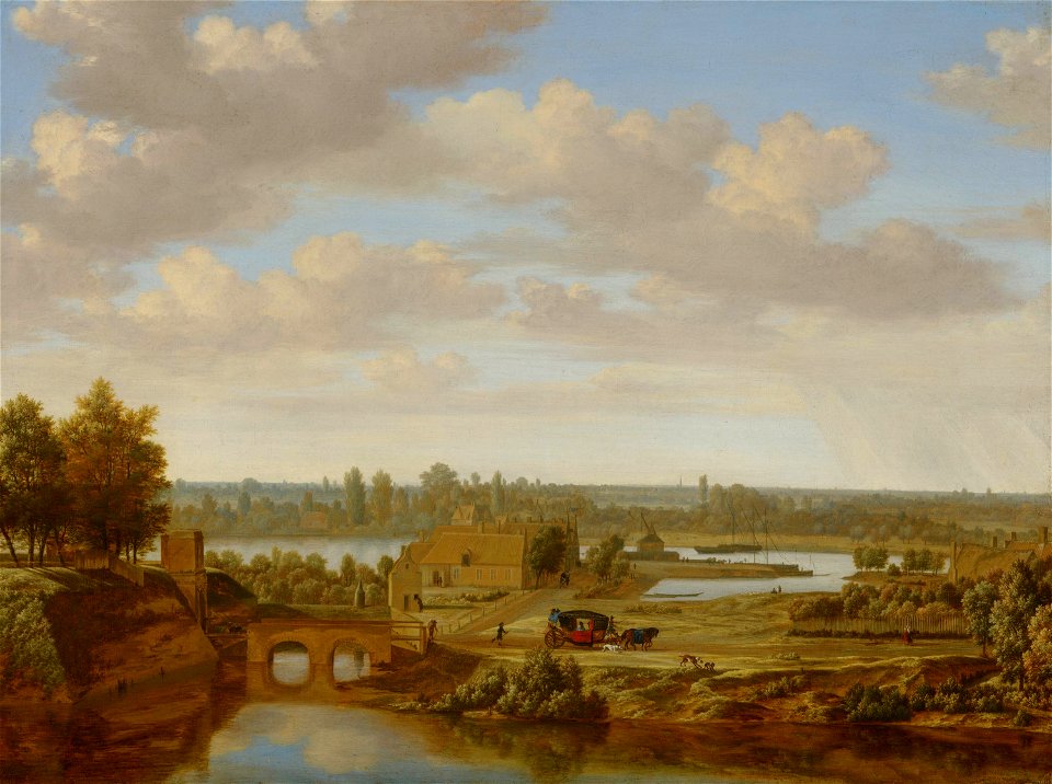 Panorama near Arnhem with the Rijnpoort by Joris van der Haagen Mauritshuis 47