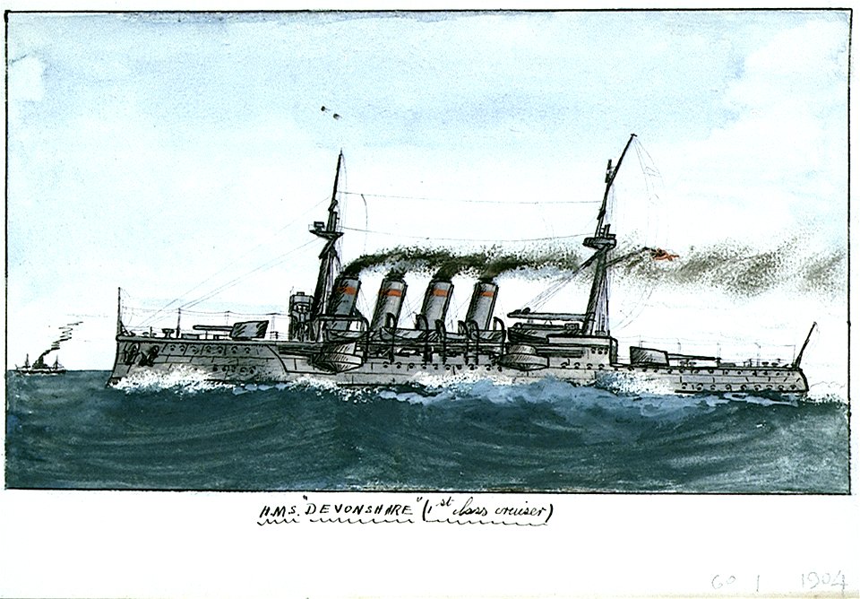 H.M.S. Devonshire (1st class cruiser) RMG PU6320