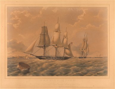 H.M.S. Dido, (18 guns) casting from Spithead 1841 - RMG PY0867. Free illustration for personal and commercial use.