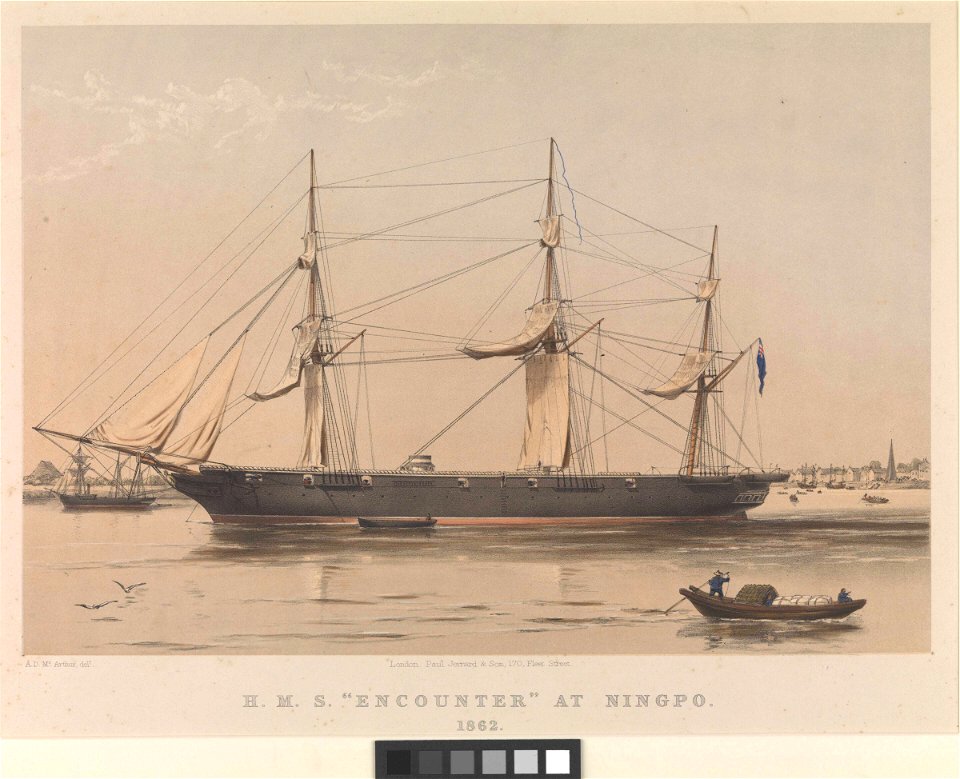 H.M.S. Encounter at Ningpo 1862 RMG PW8112