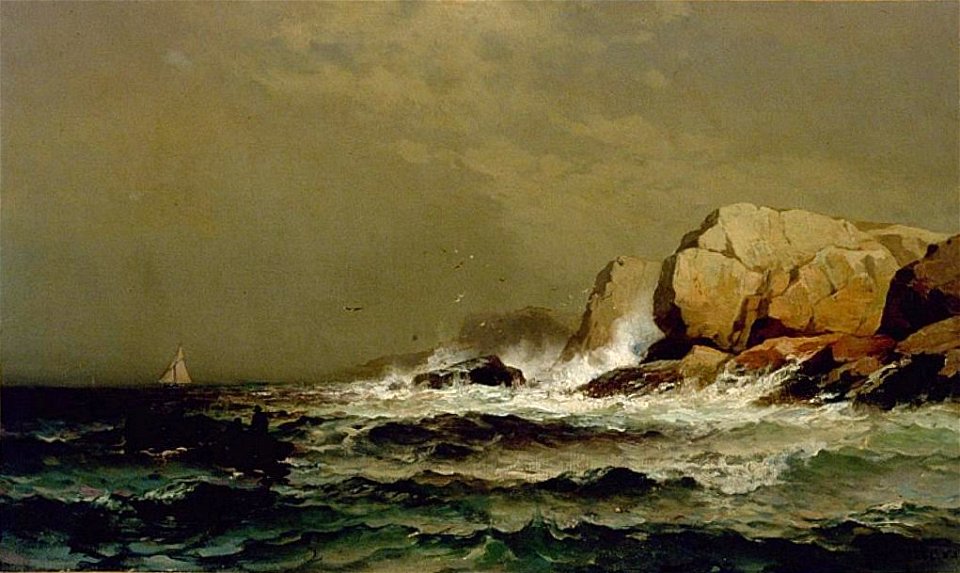 Stormy Coastline by Mauritz Frederick Hendrick De Haas - Free Stock ...