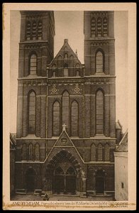 Haarlemmerstraat 124-126 bekend als de Posthoornkerk. Uitgave N.V. Luxe Papierwarenhandel v.h. Roukes & Erhart, Baarn, Afb PBKD00124000001