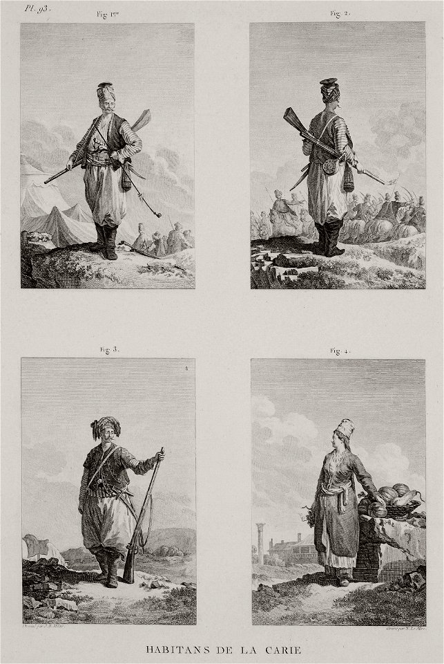 Habitans de la Carie - Choiseul-gouffier Gabriel Florent Auguste De - 1782