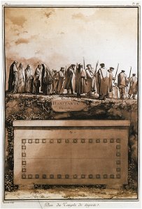 Habitants d'Alcamo Plan du Temple de Segeste - Houel Jean - 1782