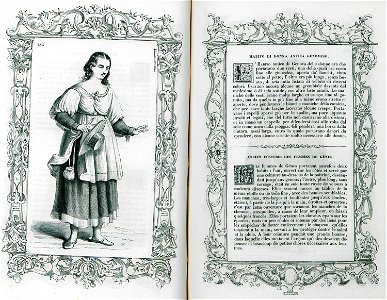 Habito di donna antica Genovese - Vecellio Cesare - 1860