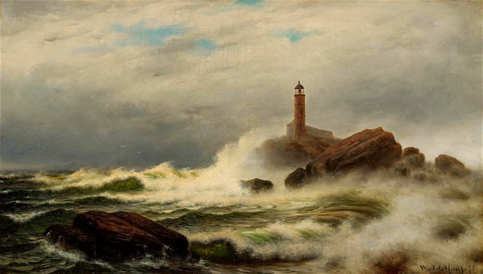 Lighthouse by William Frederick de Haas, 1872