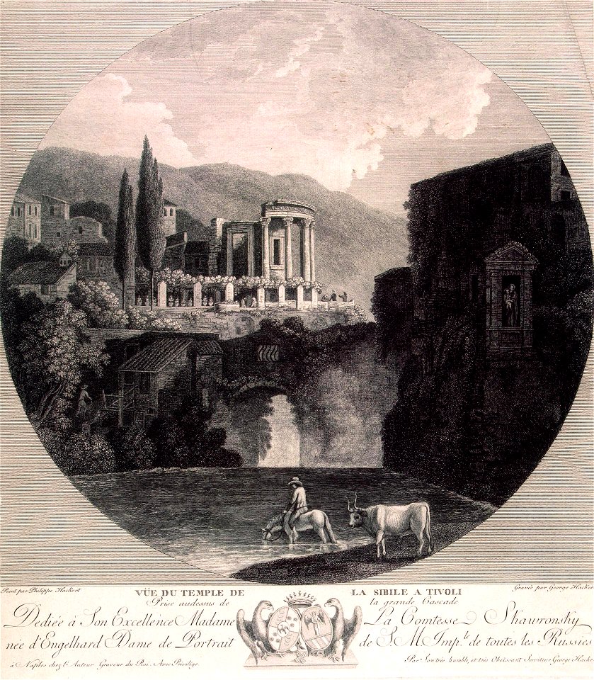 Georg Abraham Hackert - Tempel der Sybille in Tivoli (ca.1800)