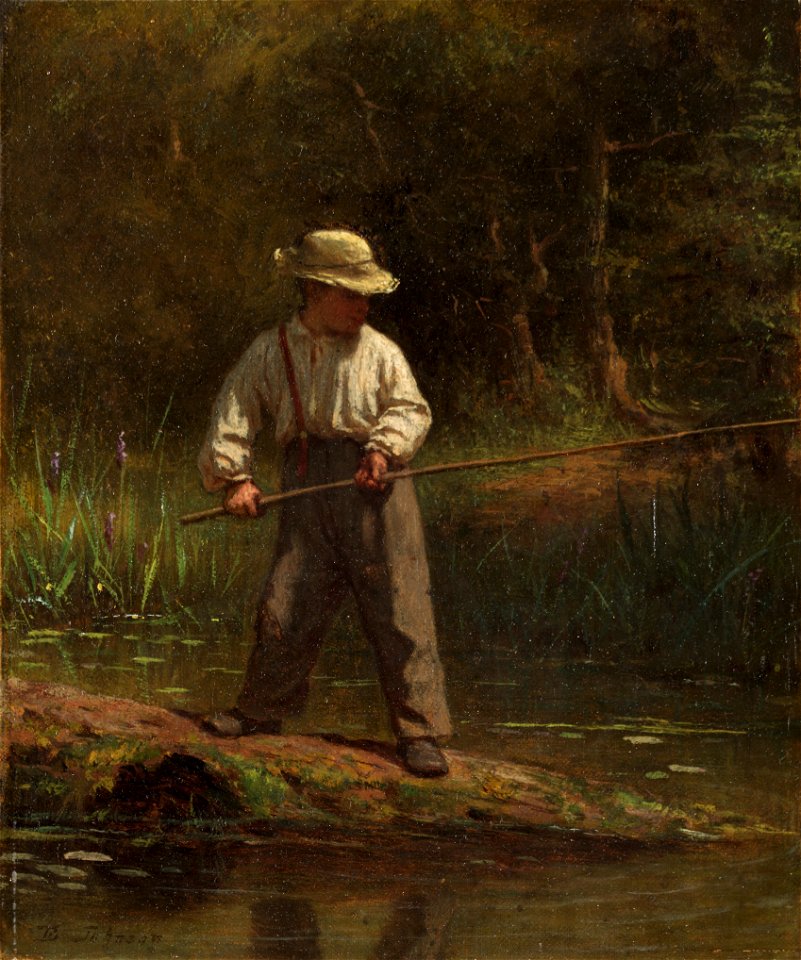 Eastman Johnson - Boy Fishing - 358.1915 - Cleveland Museum of Art