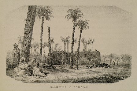 Habitation à Sakkarah - Rey Etienne - 1867