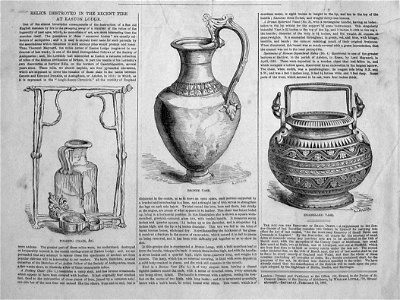 Easton Lodge 1847 fire destroyed relics ~ The Illustrated London News