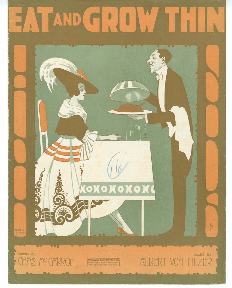 Eat and grow thin 1916