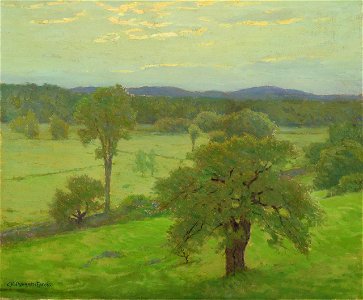 Verdant Landscape by Charles Warren Eaton. Free illustration for personal and commercial use.