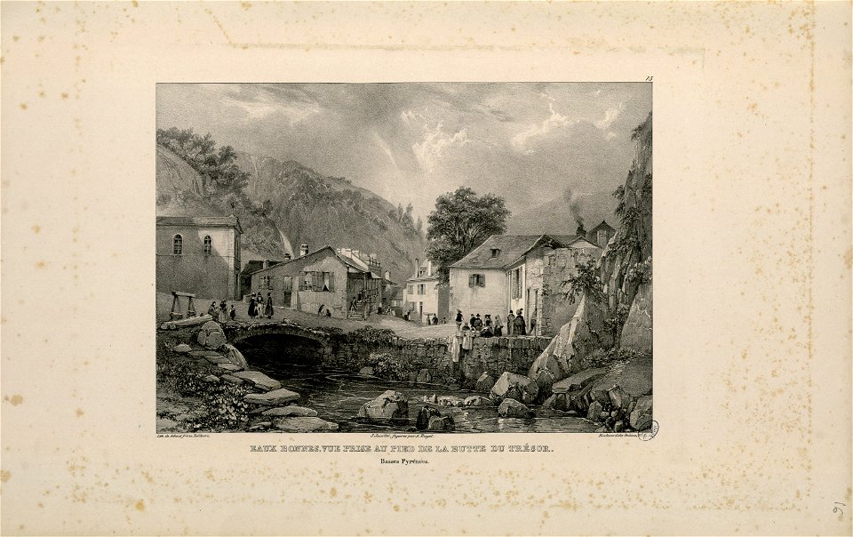 Eaux Bonnes, vue prise au pied de la butte du trésor (Basses Pyrénées) - Fonds Ancely - B315556101 A JACOTTET 1 019