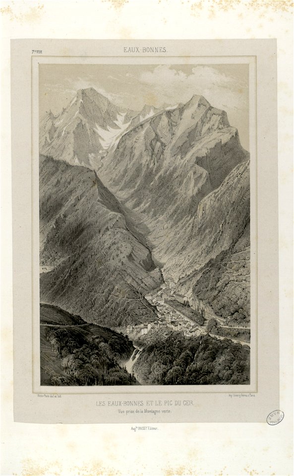 Eaux-Bonnes - Les Eaux-Bonnes et le Pic du Ger - Vue prise de la Montagne Verte - Fonds Ancely - B315556101 A PETIT 2 022