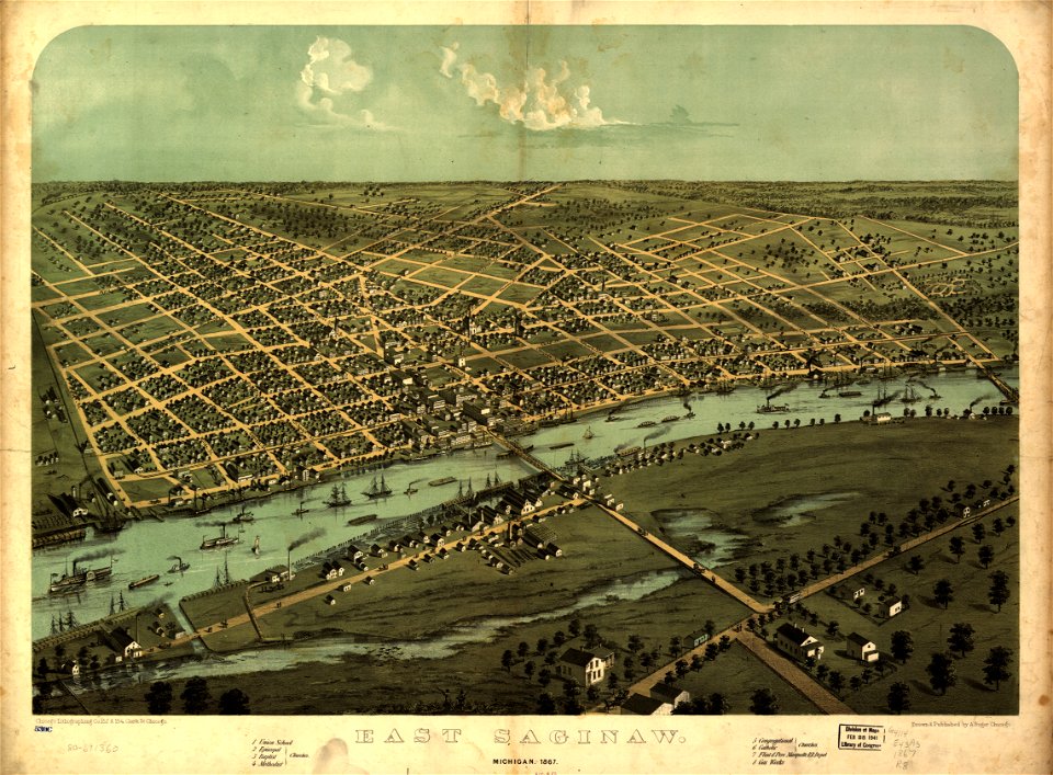 East Saginaw, Michigan, 1867 LOC 80691360