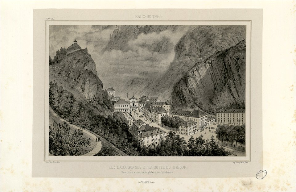 Eaux-Bonnes - Les Eaux-Bonnes et la Butte du Trésor - Vue prise au-dessus du plateau de l'Espérance - Fonds Ancely - B315556101 A PETIT 2 020