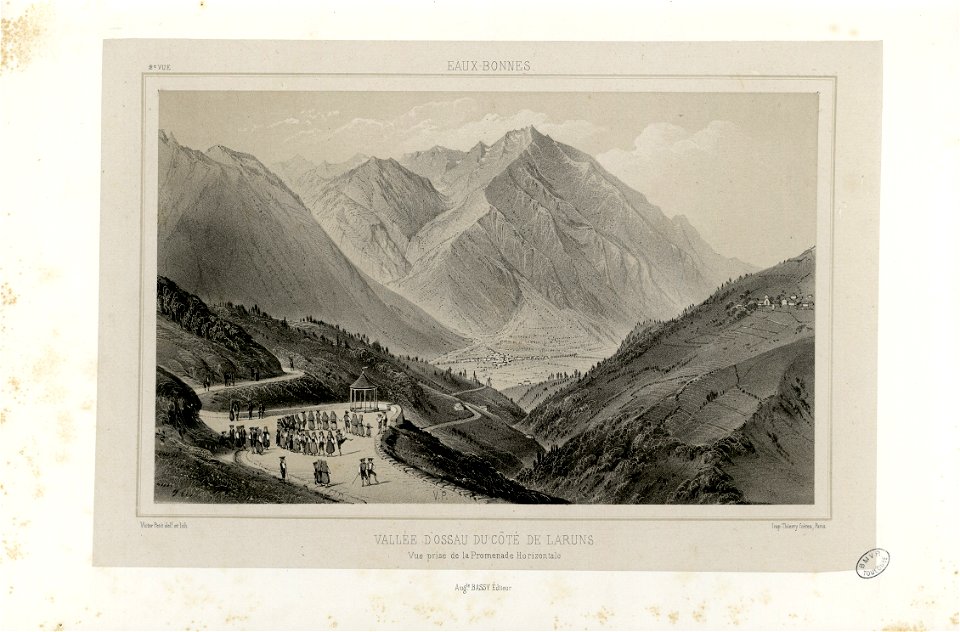 Eaux-Bonnes - Vallée d'Ossau du côté de Laruns - Vue prise de la Promenade Horizontale - Fonds Ancely - B315556101 A PETIT 2 017