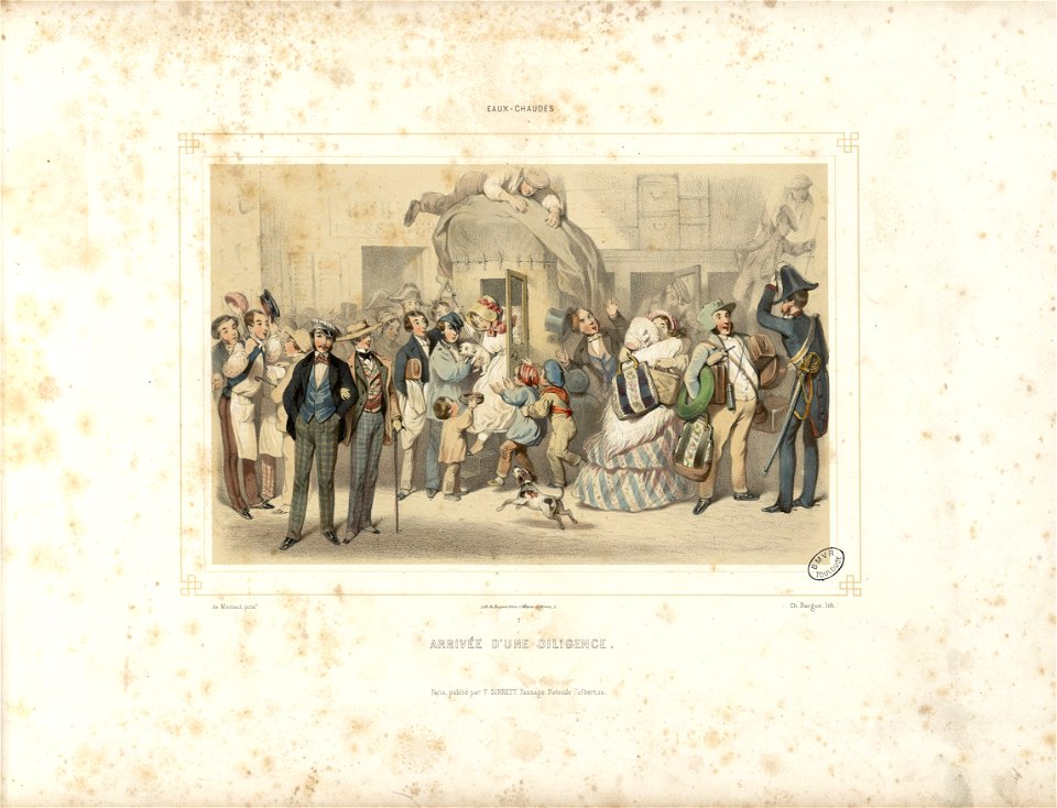 Eaux-Chaudes - Arrivée d'une diligence - Fonds Ancely - B315556101 A MONTAUT 003
