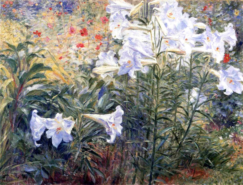 Easter Lilies by Kuroda Seiki (Ishibashi Museum of Art)