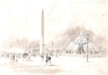 Ebenezer Landells - Place-de-la-Concorde. Free illustration for personal and commercial use.