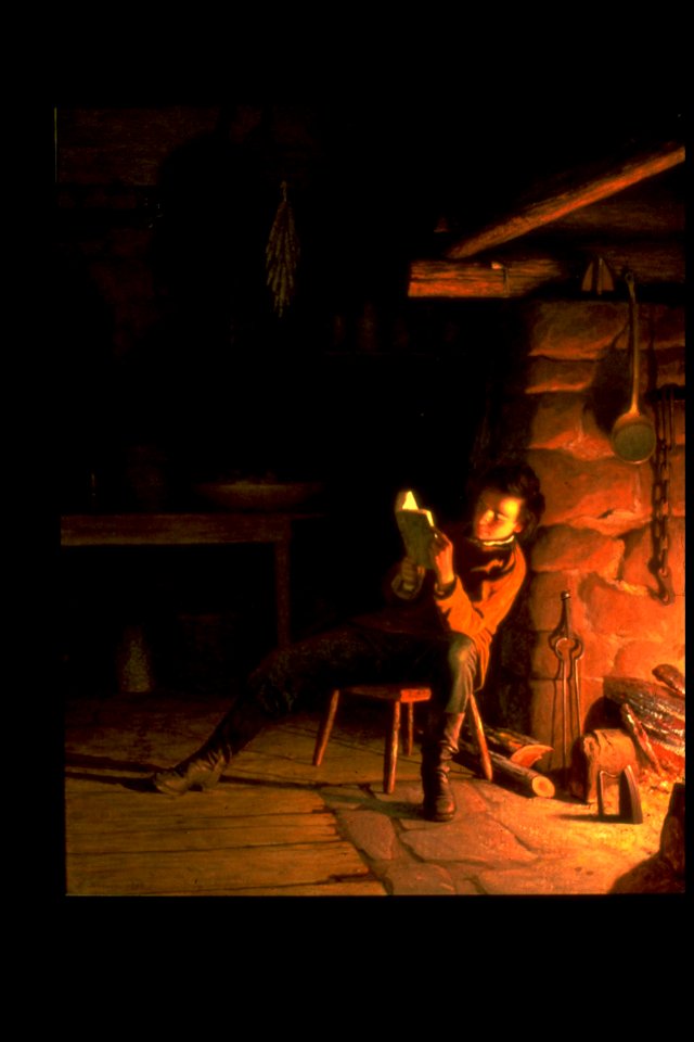 Eastman Johnson - Boyhood of Lincoln - Google Art Project