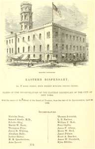 Eastern Dispensary, New York City, Valentine's Manual