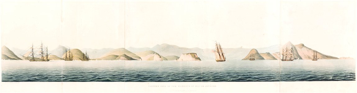 Eastern side of the Harbour of Rio de Janeiro, da Coleção Brasiliana Iconográfica