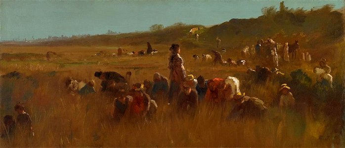 Eastman Johnson - Cranberry Pickers, Nantucket - 2010.68 - Crystal Bridges Museum of American Art