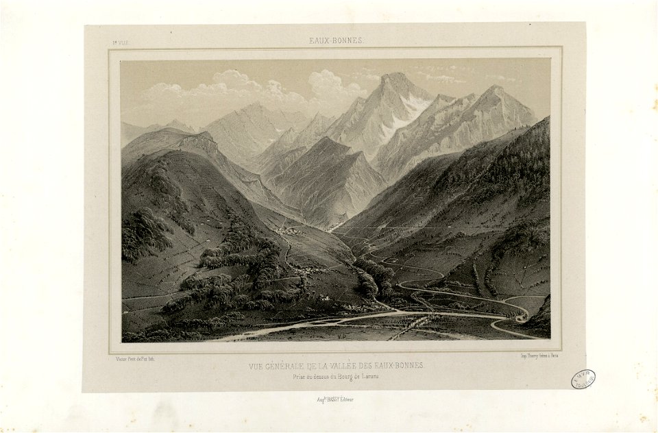 Eaux-Bonnes - Vue générale de la Vallée des Eaux-Bonnes - Prise au-dessus du Bourg de Laruns - Fonds Ancely - B315556101 A PETIT 2 016