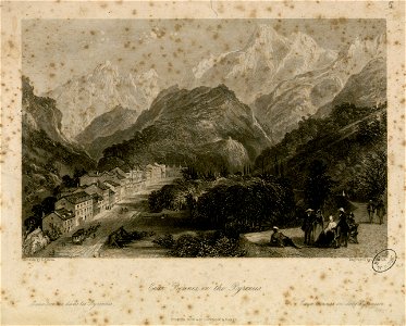 Eaux-Bonnes, in the Pyrenees = Eaux-Bonnes, dans les Pyrénées = Eaux-bonnes in den Pyreneen - Fonds Ancely - B315556101 A ALLOM 1 005