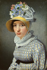 Eckersberg, C.W.- Portræt af modellen Maddalena eller Anna Maria Uhden. Free illustration for personal and commercial use.