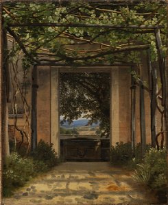 Eckersberg, CW - En pergola. Free illustration for personal and commercial use.